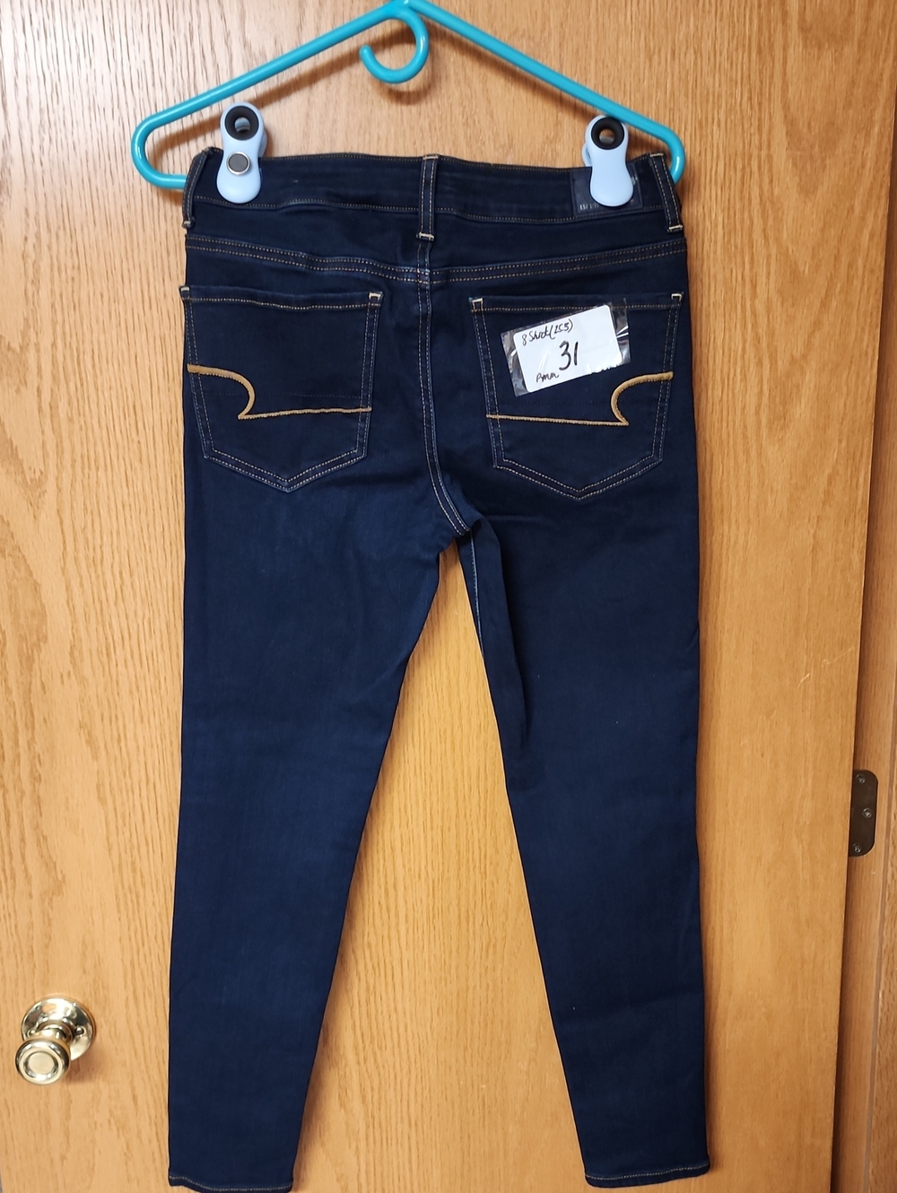 American Eagle Outfitters Dark Blue Skinny Jeggings 8 short number 31